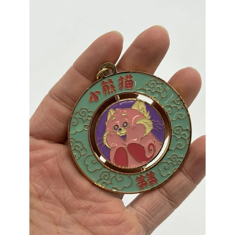 Disney Parks Turning Red Mei Lee‎ Panda Boba Spinning Keychain Bag Charm